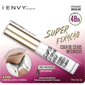 COLA DE CÍLIOS SUPER FIXAÇÃO KISS NY 5G CLEAR