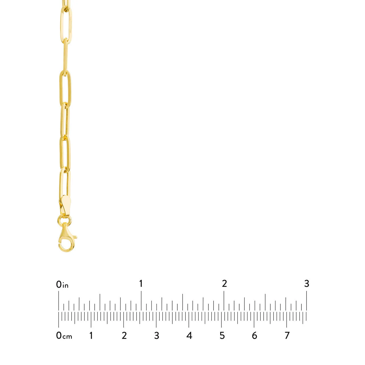 14K Yellow 3.85 mm Paperclip-Style Chain