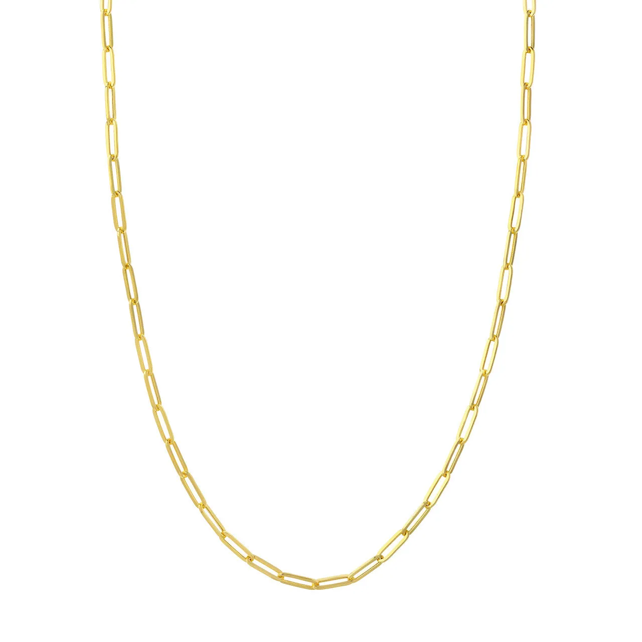 14K Yellow 3.85 mm Paperclip-Style Chain