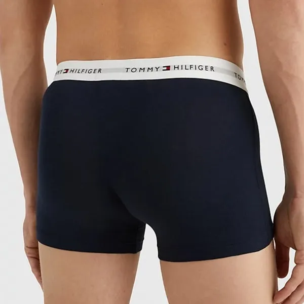 3 PACK LOGO Mens Cotton Trunks Navy