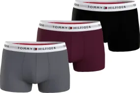 3 Pack Mens Underwear Fossil Grey/D Burgundy/Black