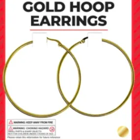 90s Hoop Earrings - Gold or Silver