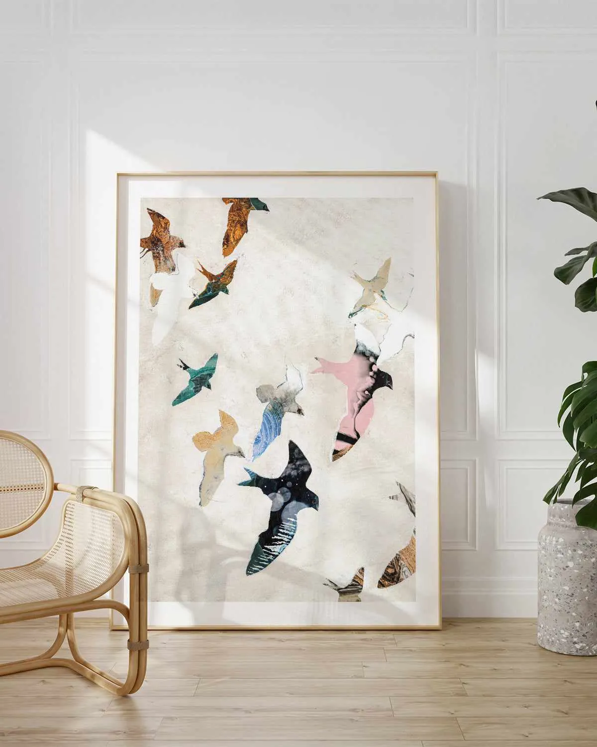 Abstract Birds II by Design Fabrikken Art Print