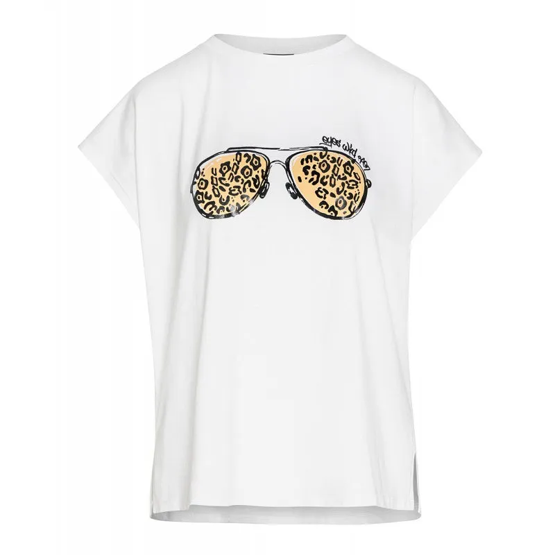 Access Fashion White Printed T shirt