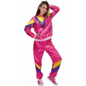 Adult 80s Pink Unisex Tracksuit Costume