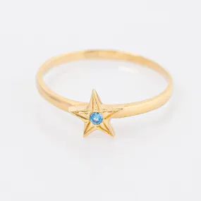 Anillo Estrella Azul Talla 6 1/2