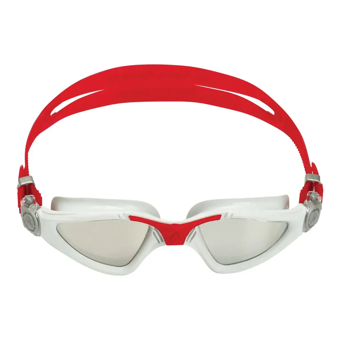 AquaSphere | Kayenne | Silver Titanium Mirrored | White / Red