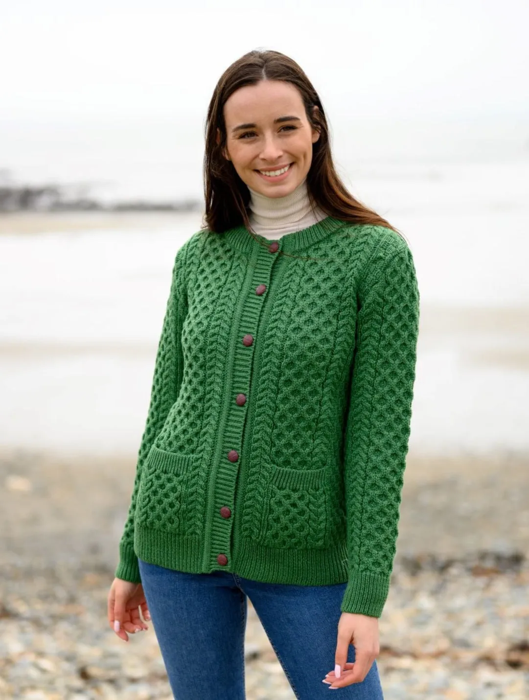 Aran Women's Lumber Cardigan | Kiwi