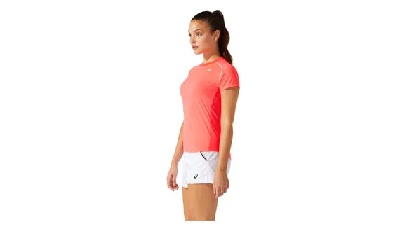 Asics Womens Court Piping SS Top - Diva Pink