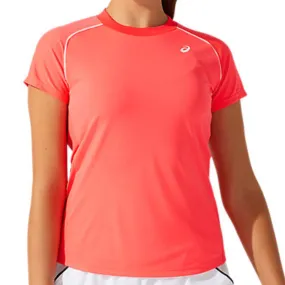 Asics Womens Court Piping SS Top - Diva Pink