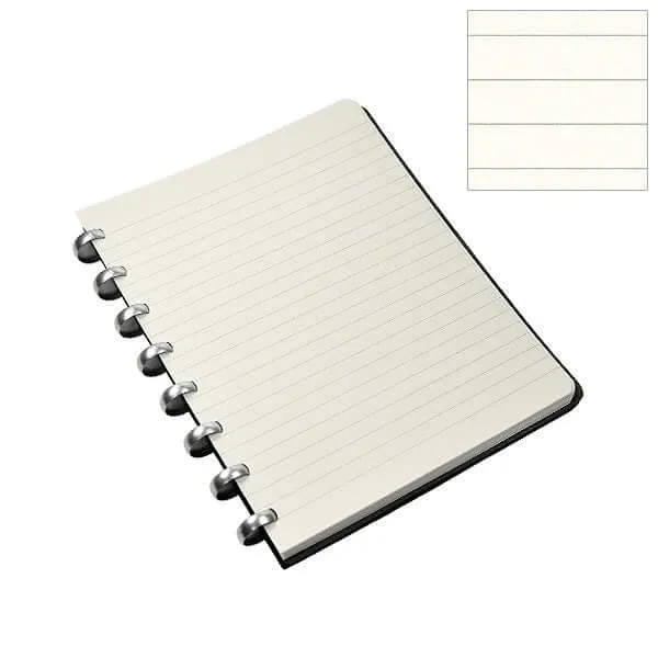 Atoma Pur Disc-Bound Refillable 165 x 210 Notebook Black Leather