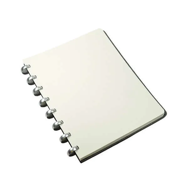 Atoma Pur Disc-Bound Refillable 165 x 210 Notebook Black Leather