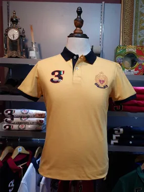 Barrichello Polo Slim Fit Yellow Blue Collar No-3  BAPO0008