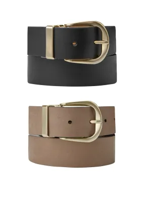 Baukjen Reversible Gold Buckle Belt