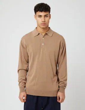 Beams Plus Knitted Polo (12G) - Khaki