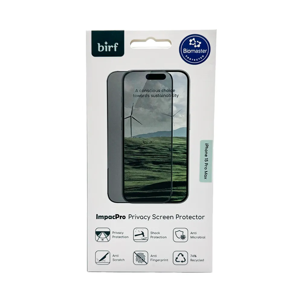 Birf iPhone 15 Pro Max ImpacPro Privacy Screen Protector