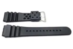 Black Diver Style Smooth Plastic Watch Band