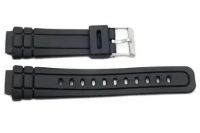 Black Rubber Casio Style 16mm Watch Band