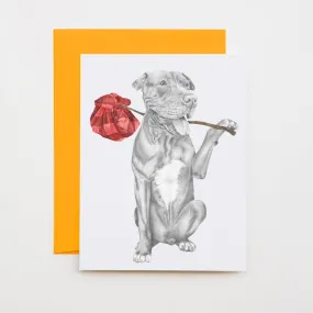 Blank Card "Mac Ar Aghaidh Linn Pit Bull Terrier"