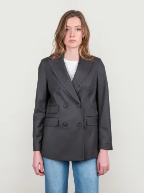 BLAZER DOPPIOPETTO IN TESSUTO ELASTICIZZATO ANTRACITE