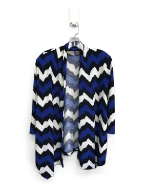 Blue & White Cardigan By Chicos, Size: L