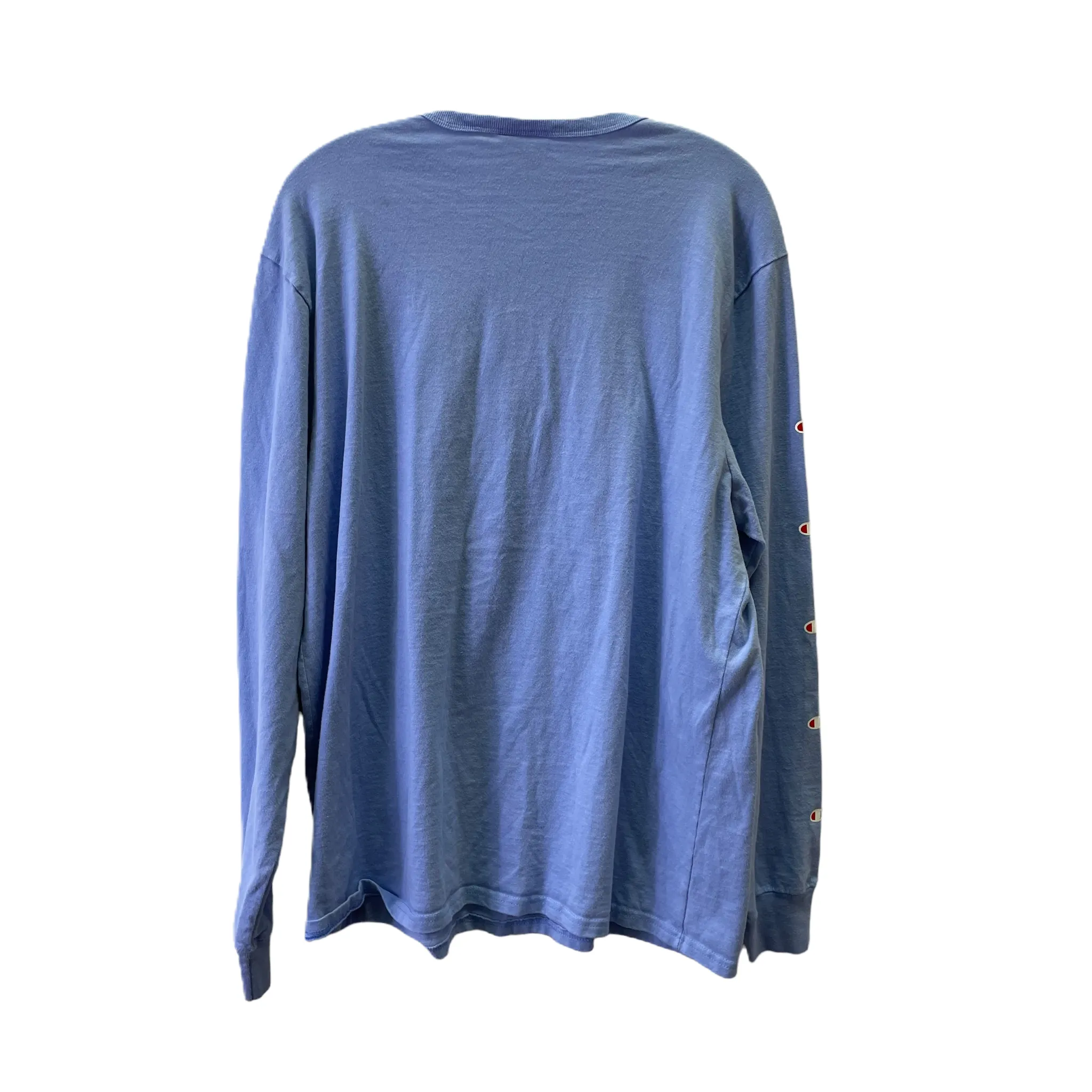 Blue Athletic Top Long Sleeve Crewneck By Champion, Size: 2x