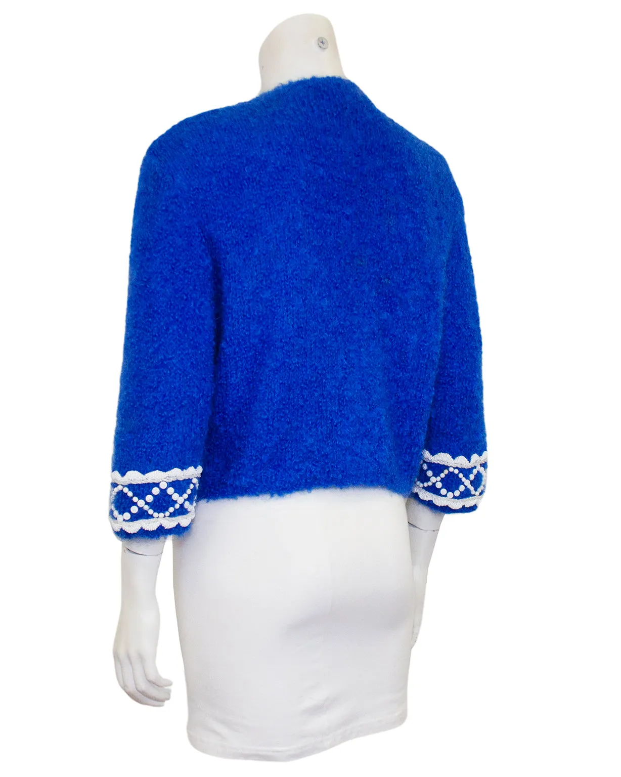 Blue Mohair Bolero Cardigan