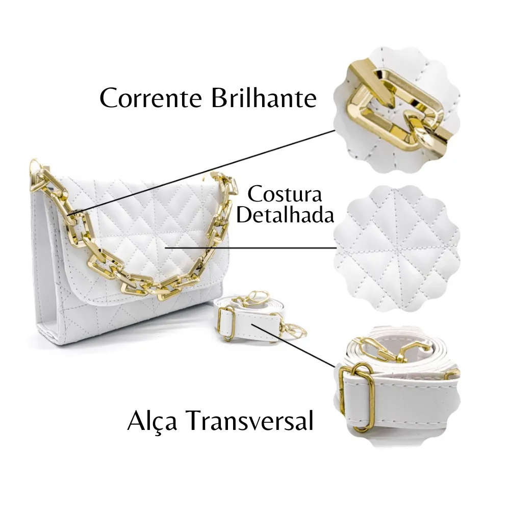 Bolsa Transversal Feminina Tiracolo De Luxo - Carolina