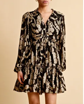 Brocade Georgette Shirt dress