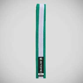 Bytomic Martial Arts Belt Green/White Stripe