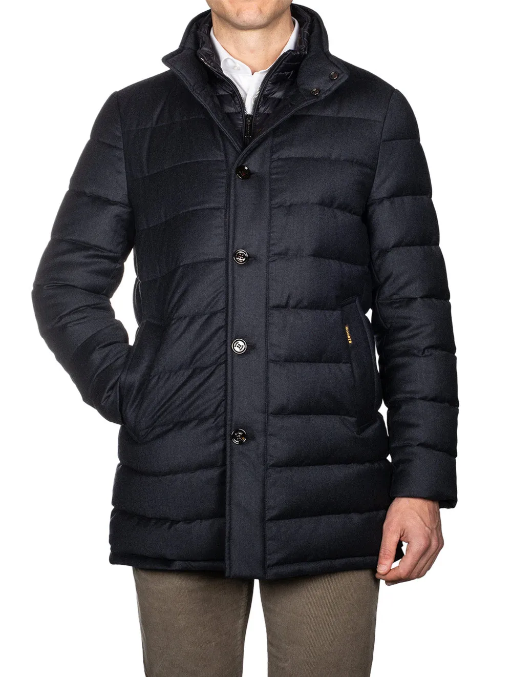 Calegari Padded Coat With Insert Blue Grey