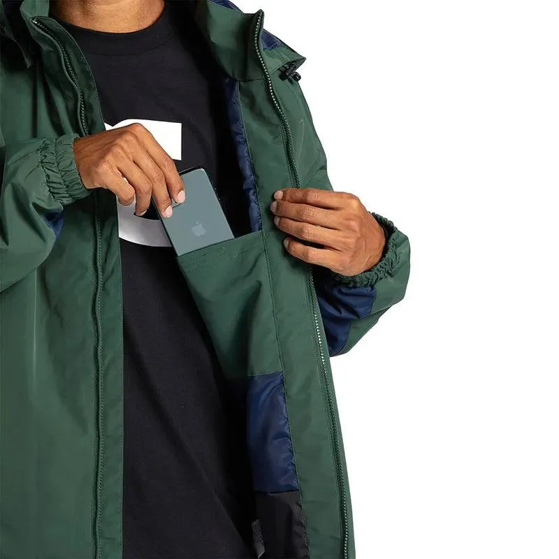 Campera Dc Snow Vista Verde Azul