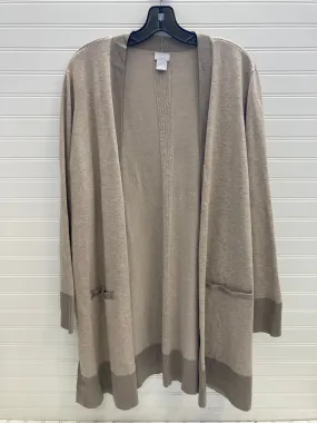 Cardigan By Chicos In Taupe, Size: Xl