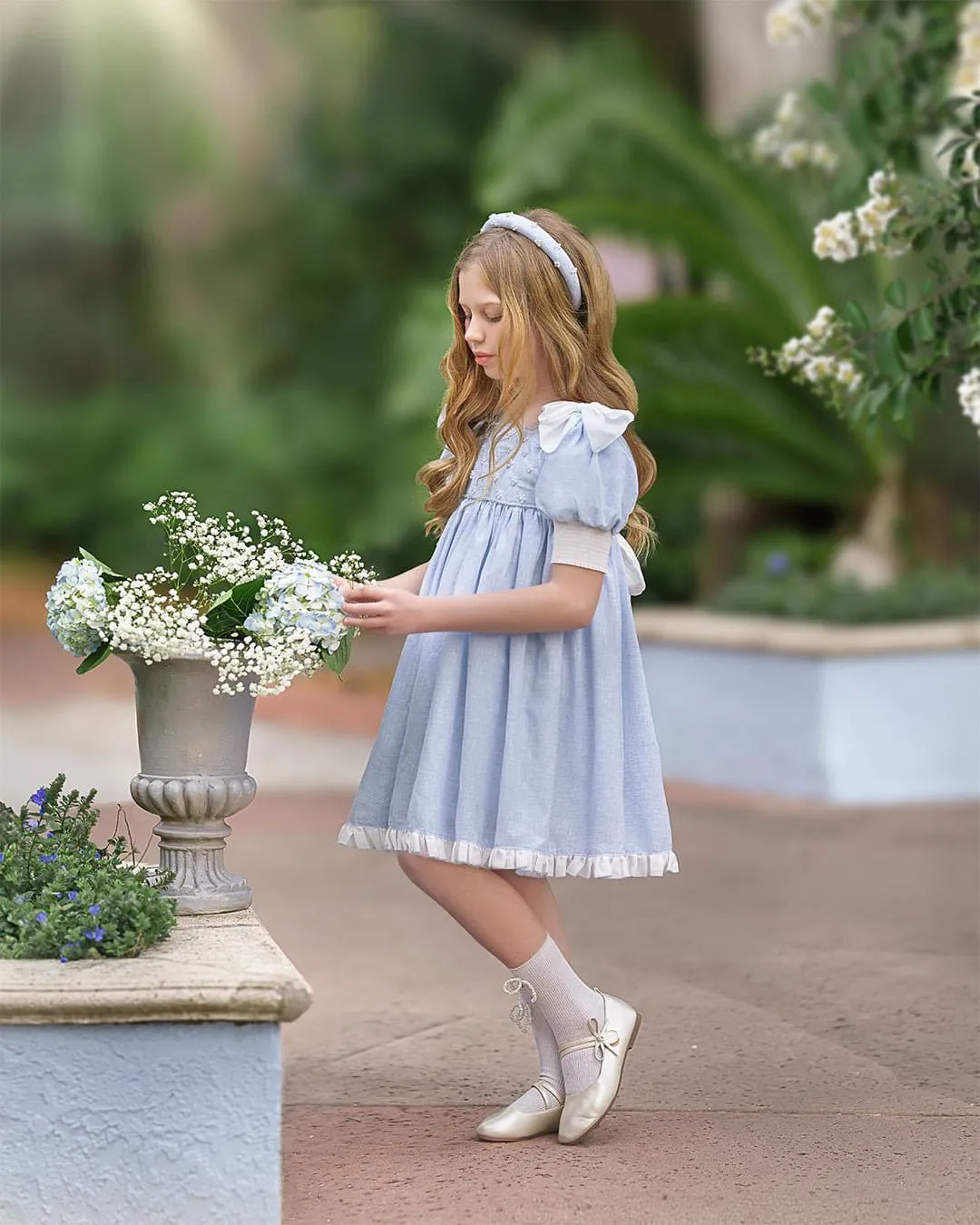 Charlotte Baby Blue Linen Dress