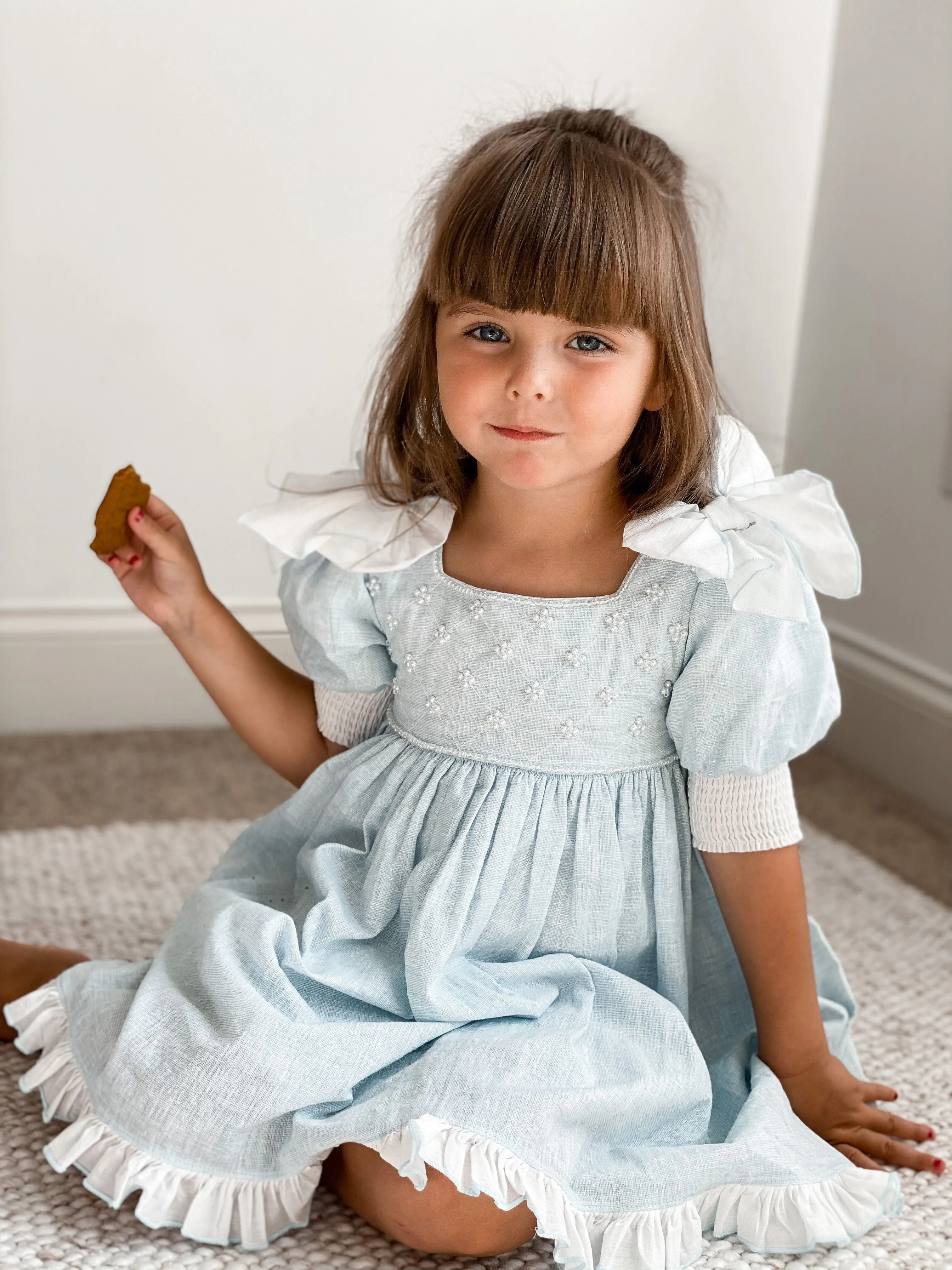 Charlotte Baby Blue Linen Dress