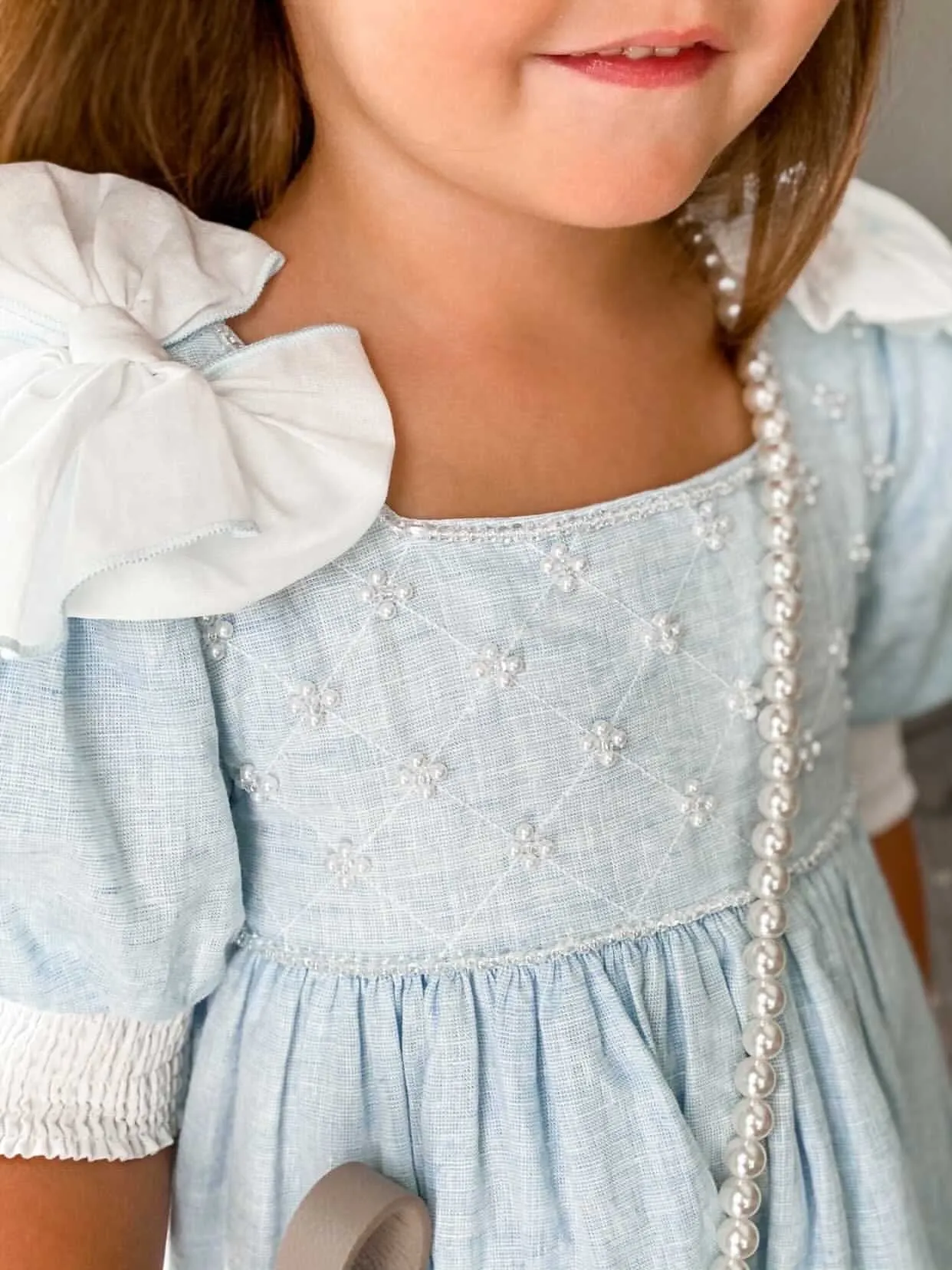 Charlotte Baby Blue Linen Dress