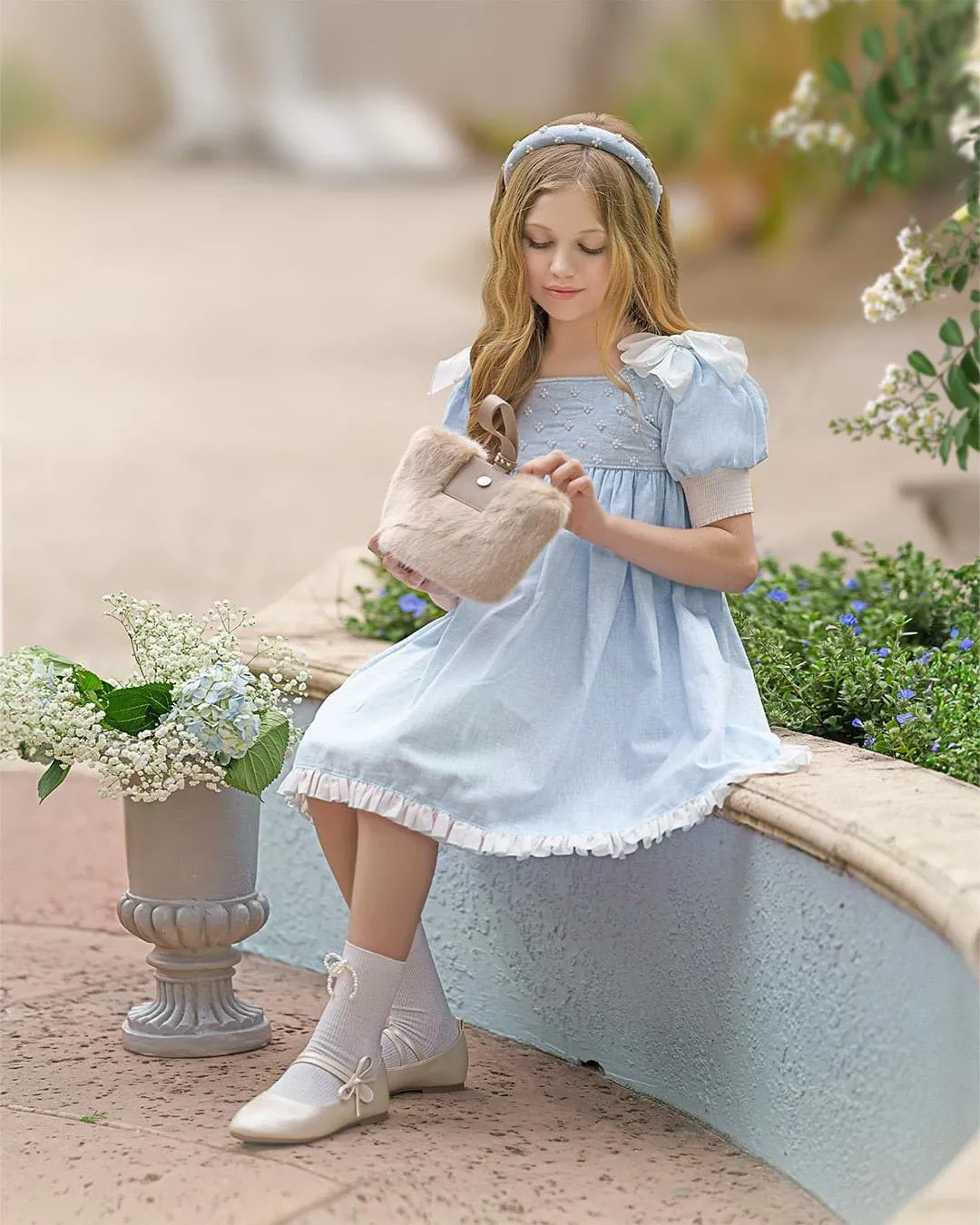 Charlotte Baby Blue Linen Dress