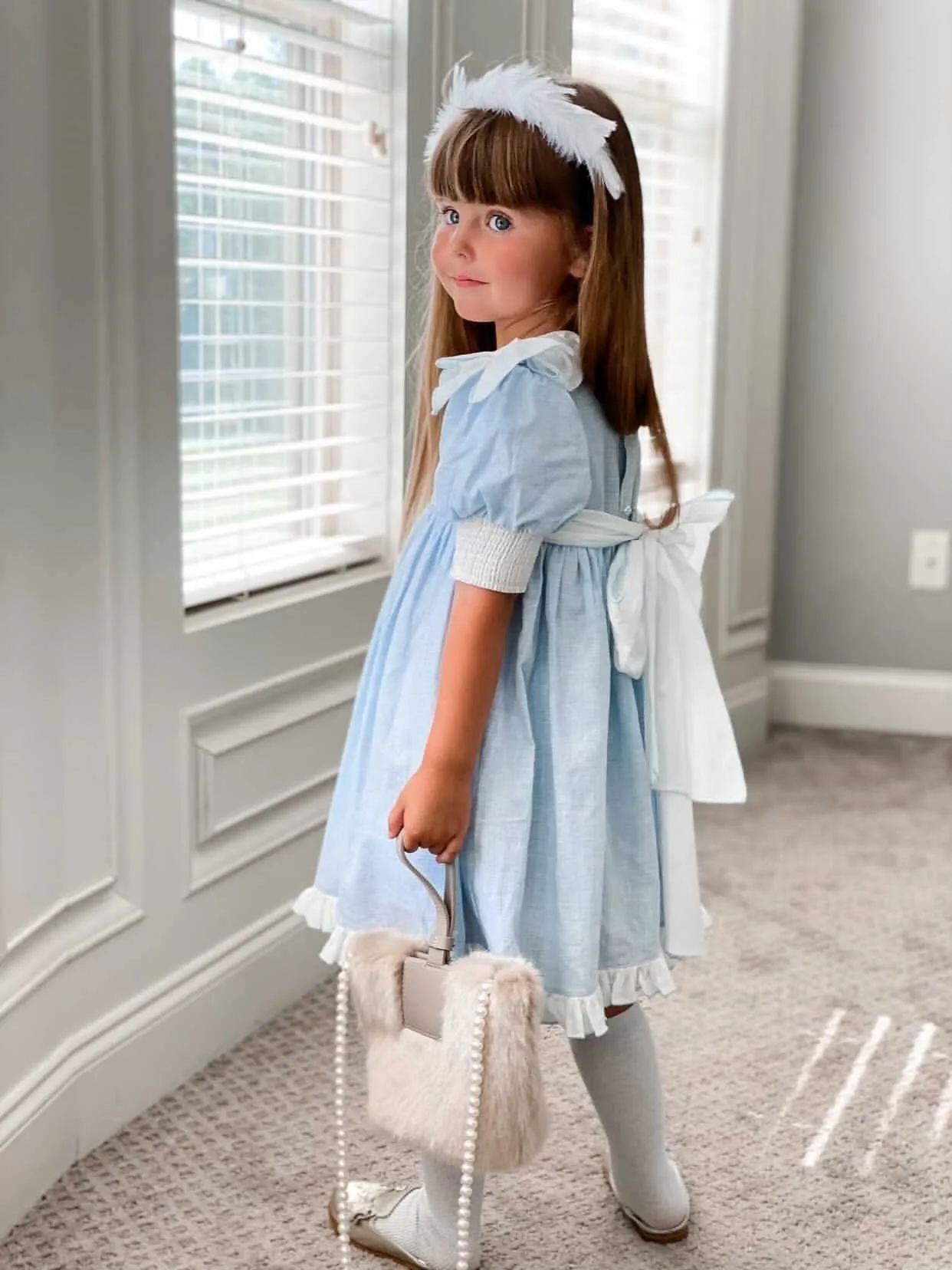 Charlotte Baby Blue Linen Dress