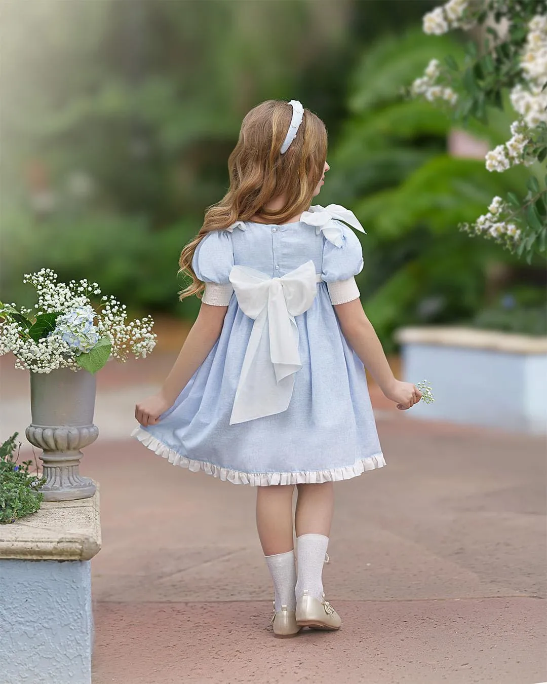 Charlotte Baby Blue Linen Dress