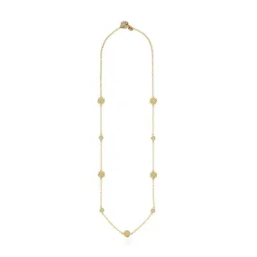 Classic Multi-Disc Station Necklace 36" in Gold