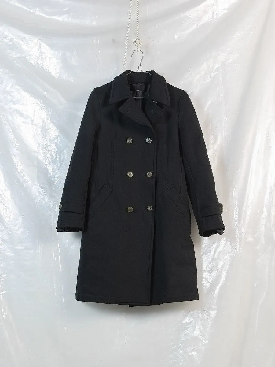 Comme des garcons boiled polyester pea coat - 2004