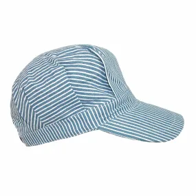 CTM® Kids' Cotton Blue Stripe Train Engineer Cap