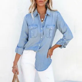 Daria Denim Style Button Down Shirt