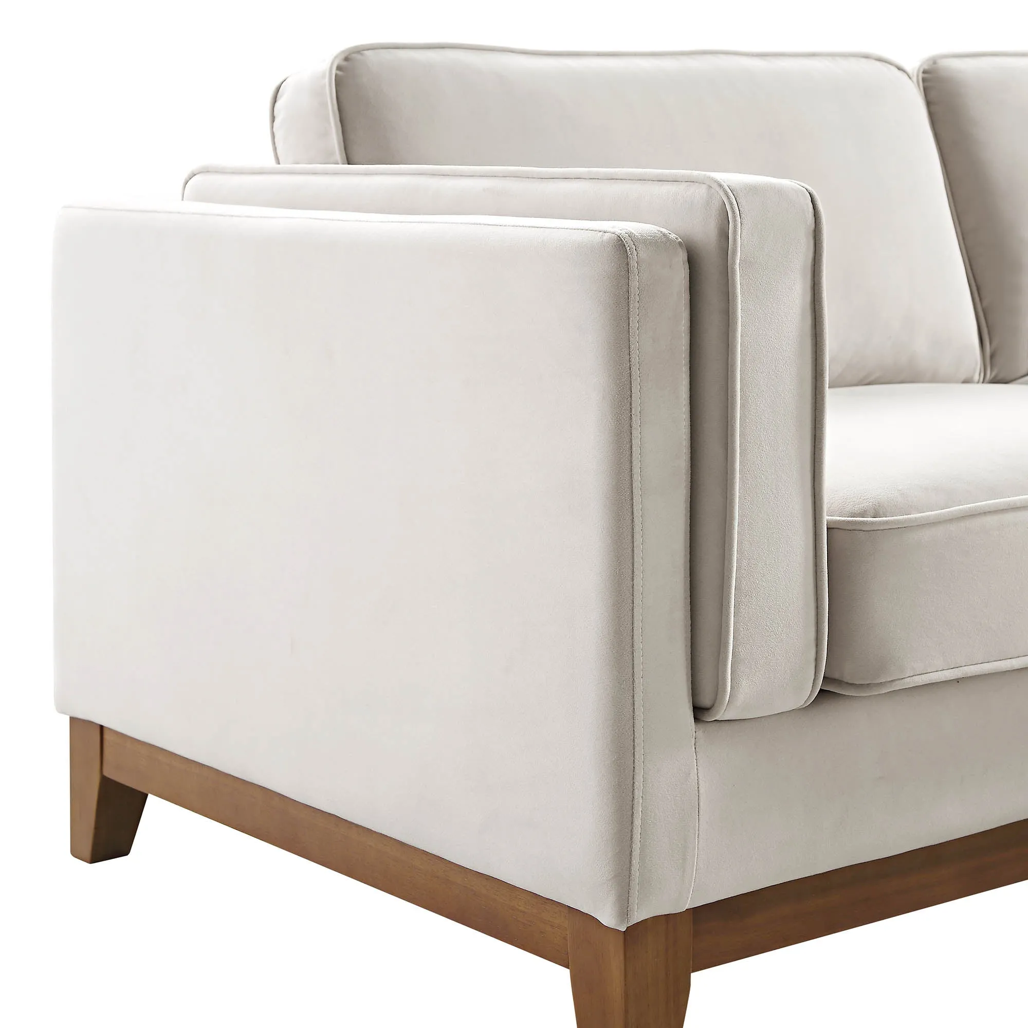 Dipley Champagne Velvet Grande Corner Sofa