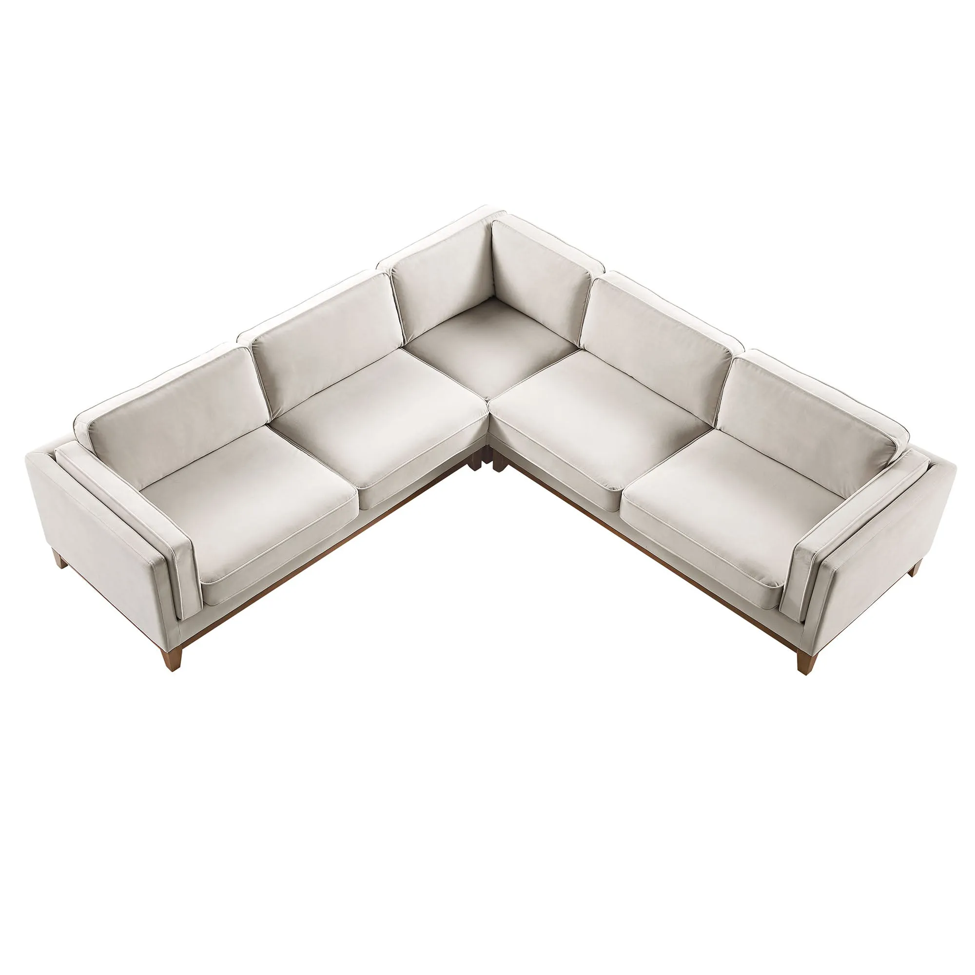 Dipley Champagne Velvet Grande Corner Sofa