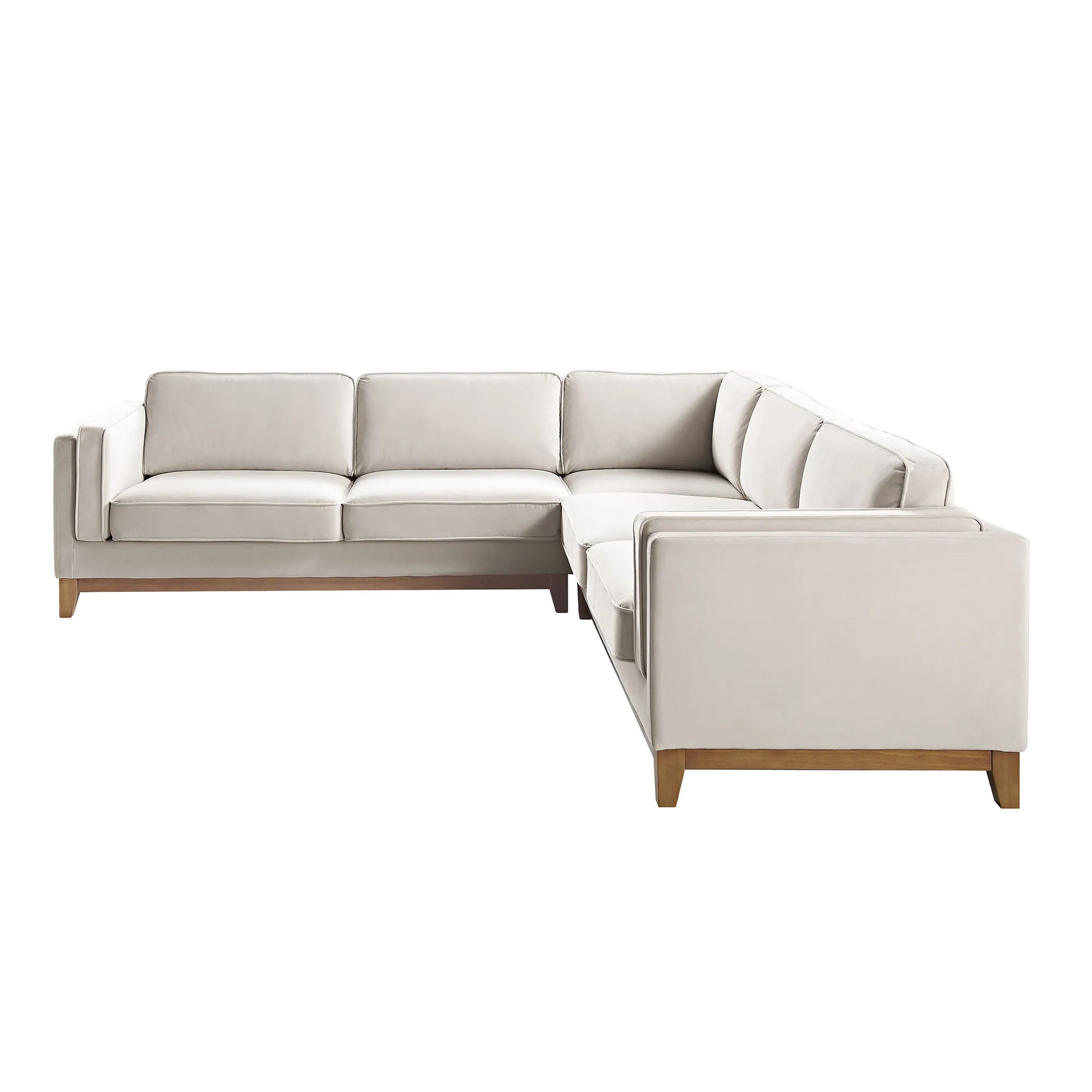 Dipley Champagne Velvet Grande Corner Sofa