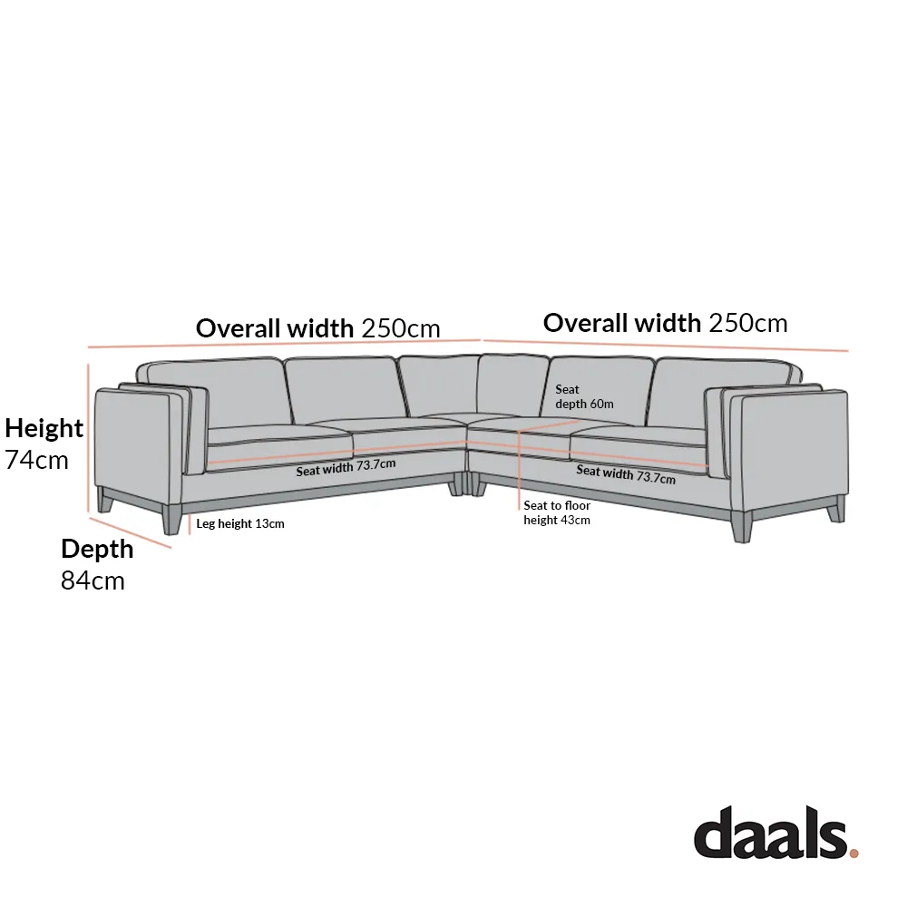 Dipley Champagne Velvet Grande Corner Sofa