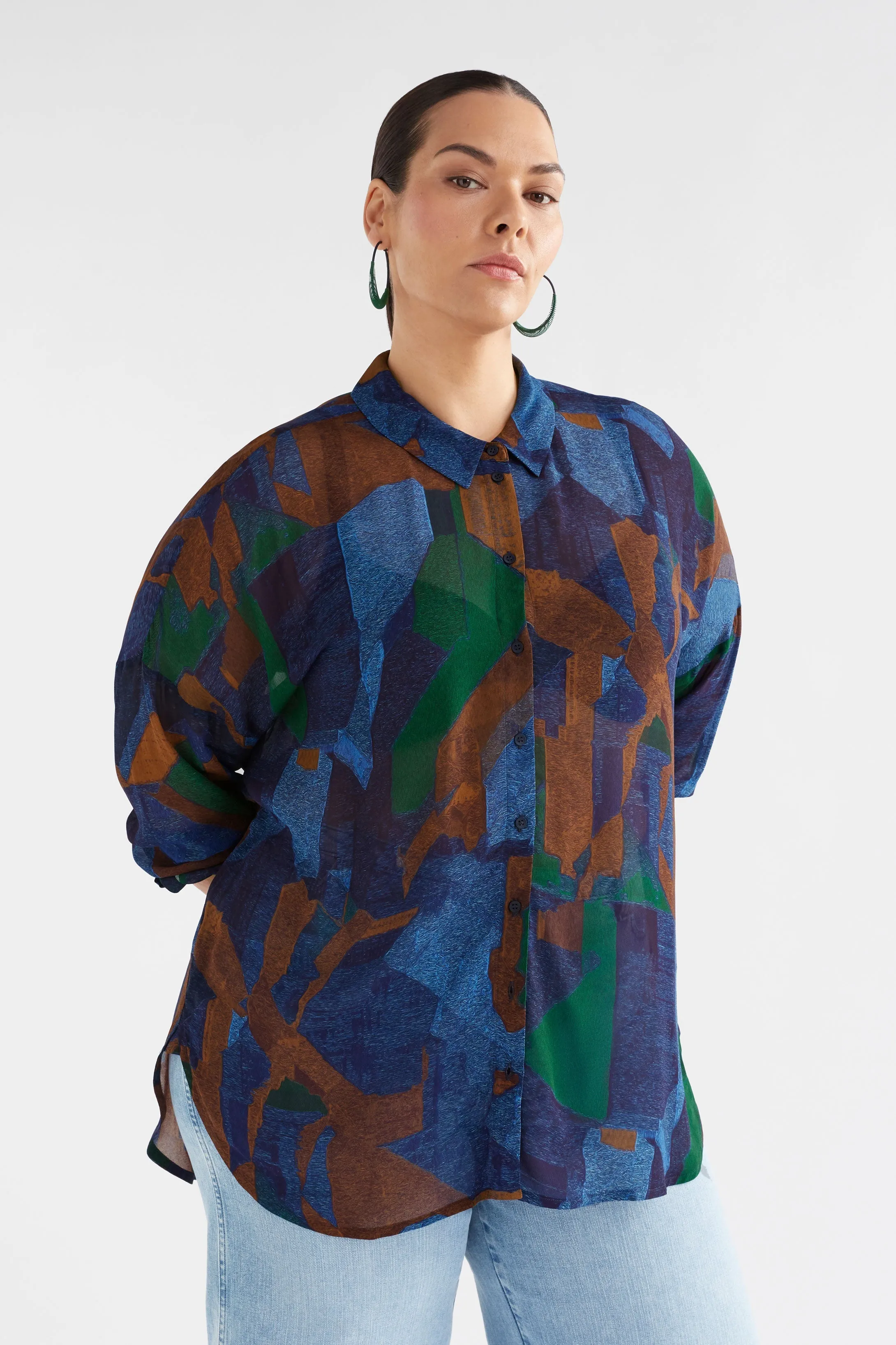 Eir Print Sheer Shirt