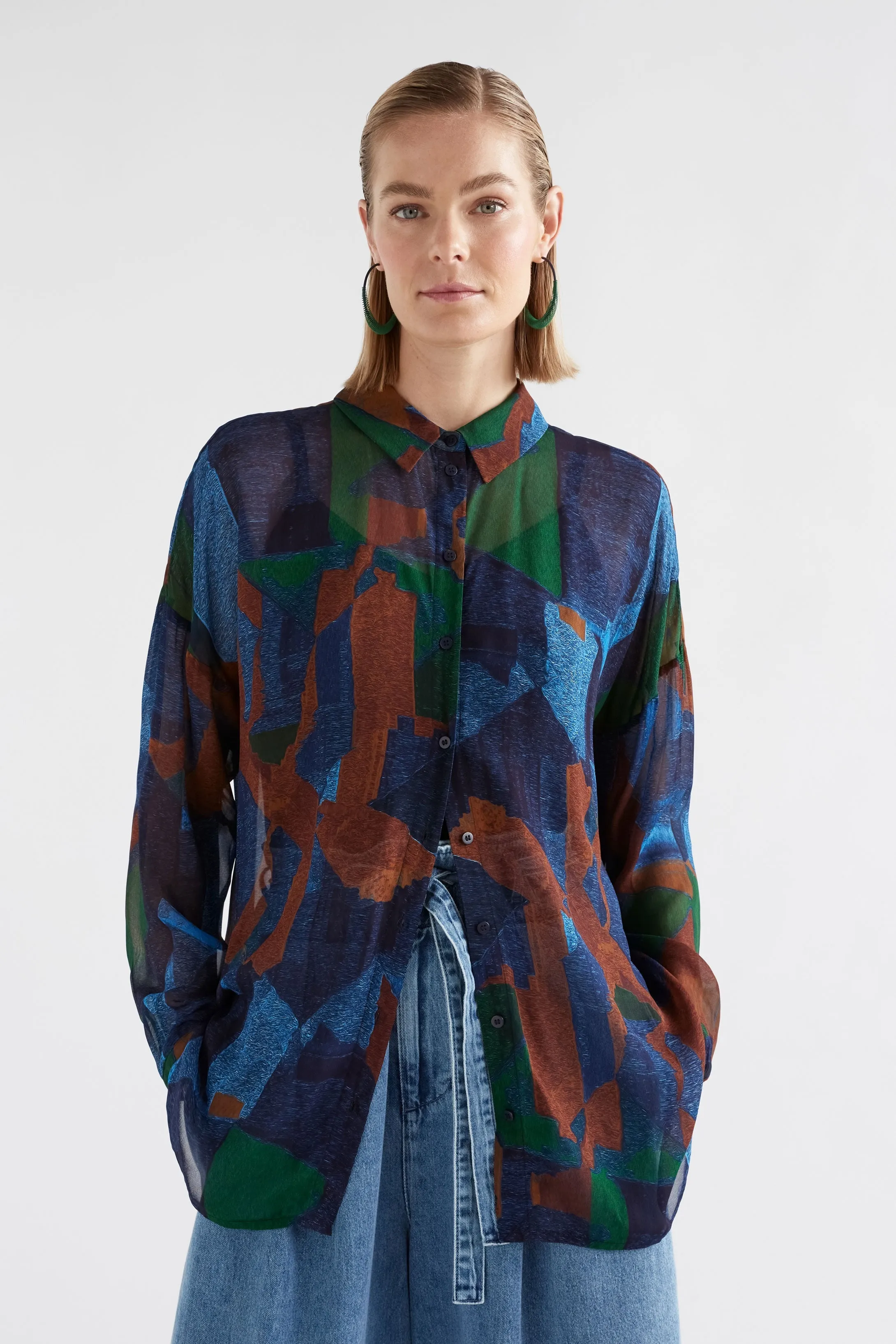 Eir Print Sheer Shirt