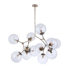 Epiphany 12 Light Chandelier - Brass